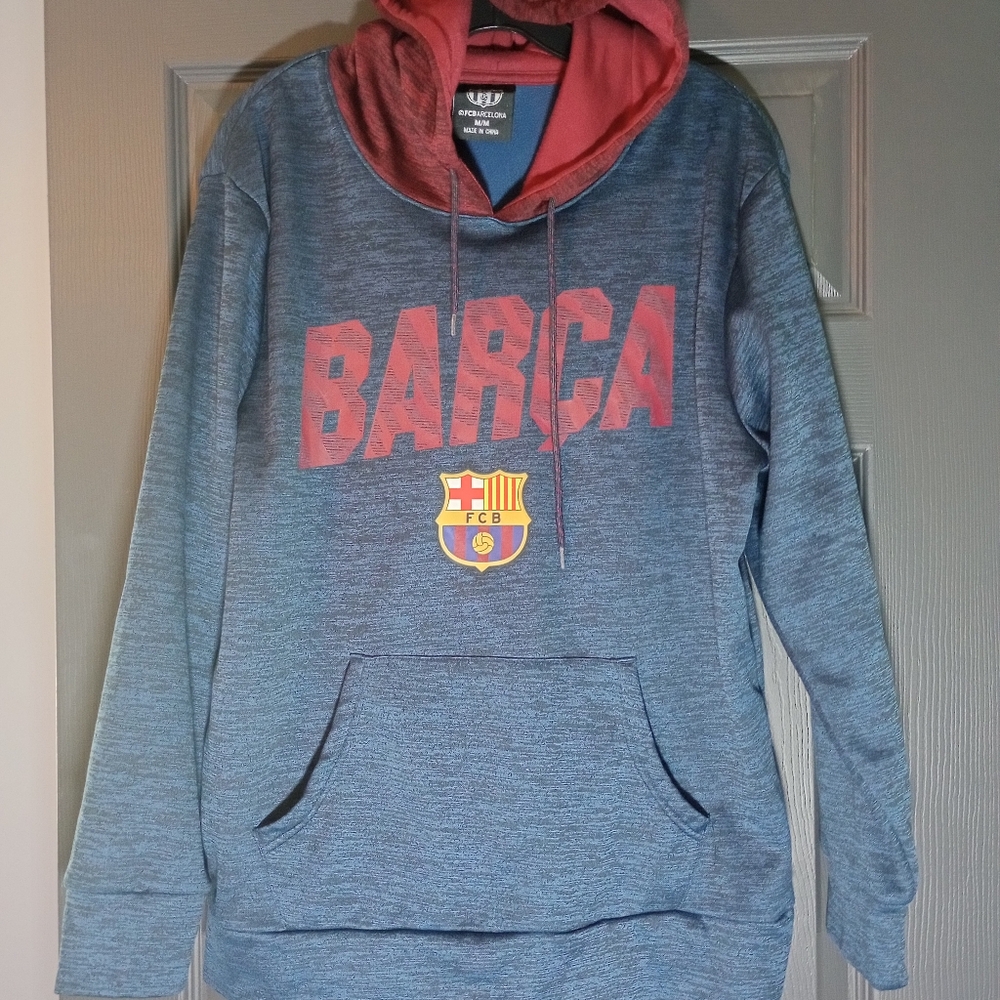 Official FCB Barcelona Futbol Sweater Athletic Wear Hoodie Barca Soccer Medium c